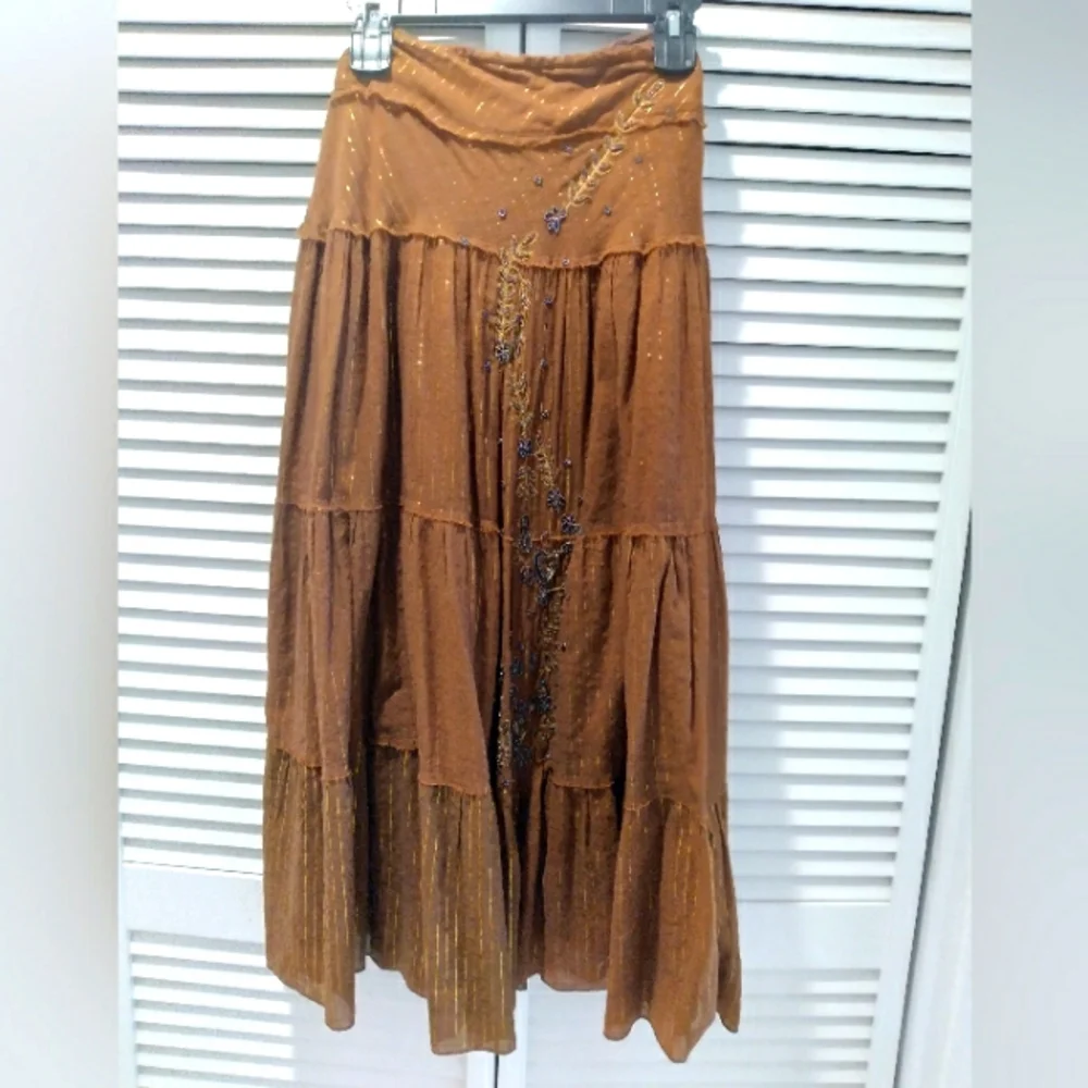 Uniform By John Paul Richard, Long Brown W Gold Thread & Embroidering, Size S - Picture 1 of 10